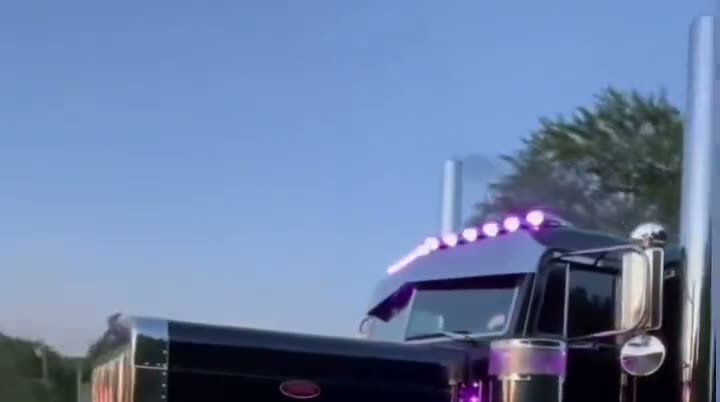 Peterbilt semi truck on the highway